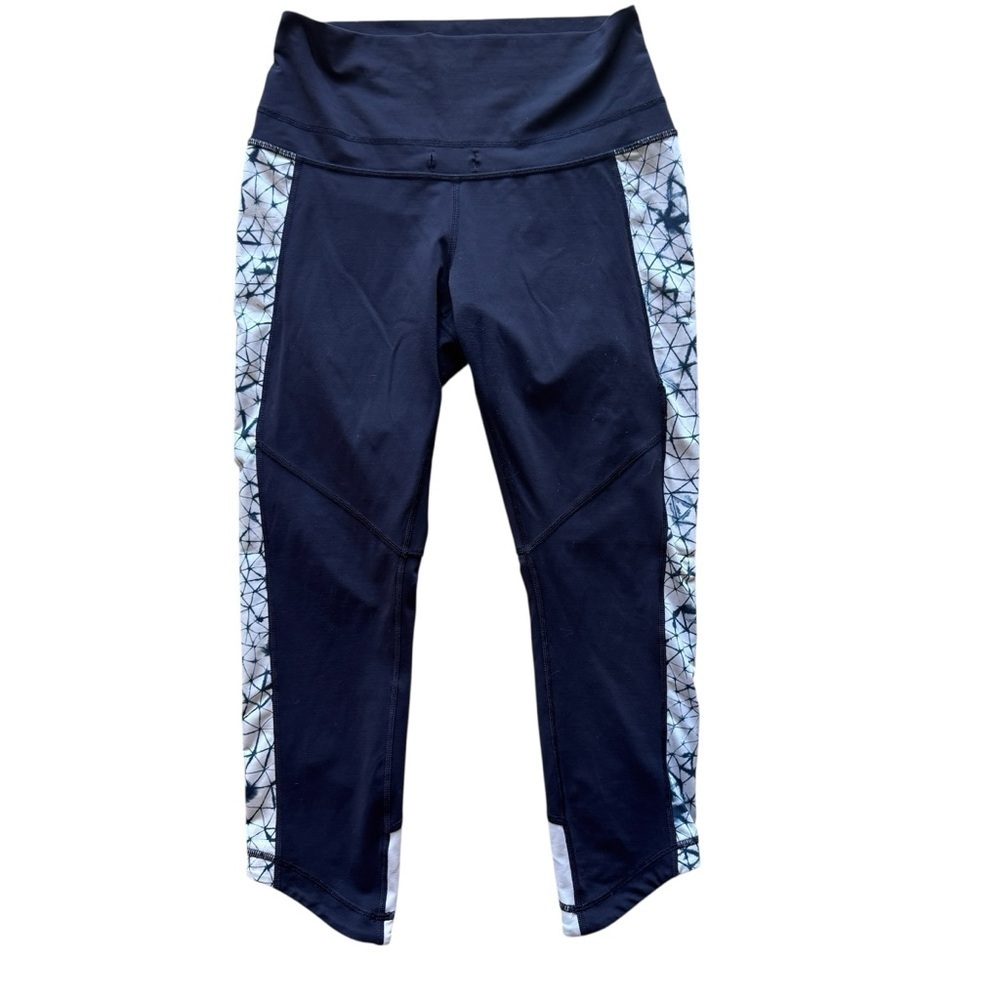 Lululemon Retreat 7/8 Leggings Navy Blue Star Crushed Silver Fox Deep Navy